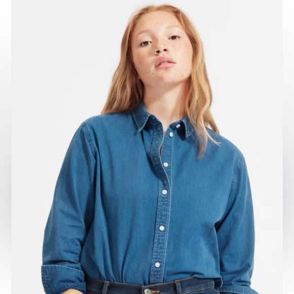 Everlane Tops - Everlane  Chambray Denim Shirt Button Down